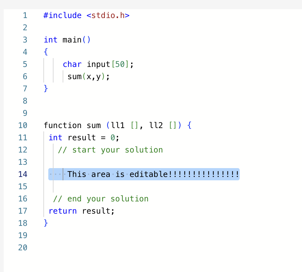 Readonly Blocks