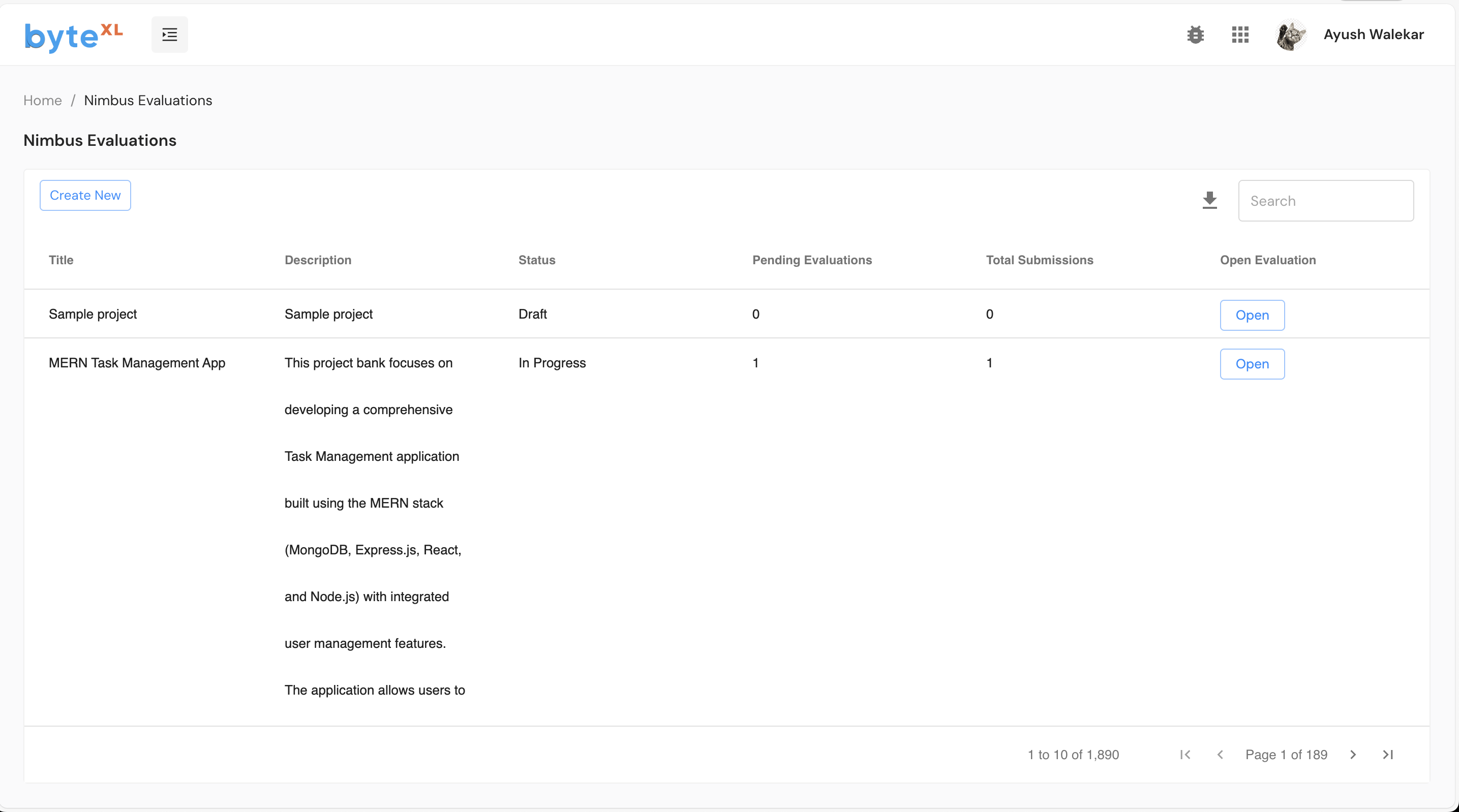 Nimbus Evaluations